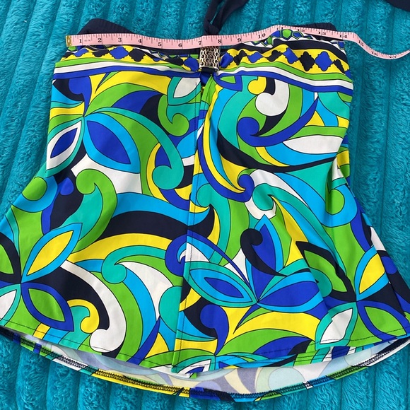 Tara Grinna mod print ( Pucci like) bathing suit top size 38/medium - Picture 11 of 11